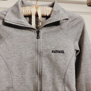 Harvard under armour light gray fleece jacket